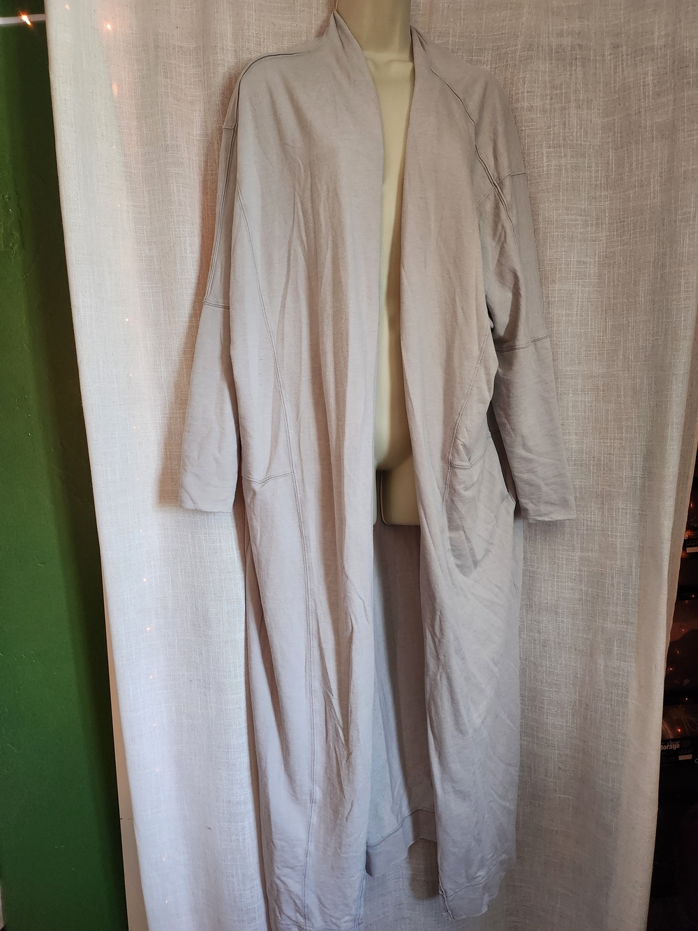 Free People Light Gray Knit Duster Cardigan
